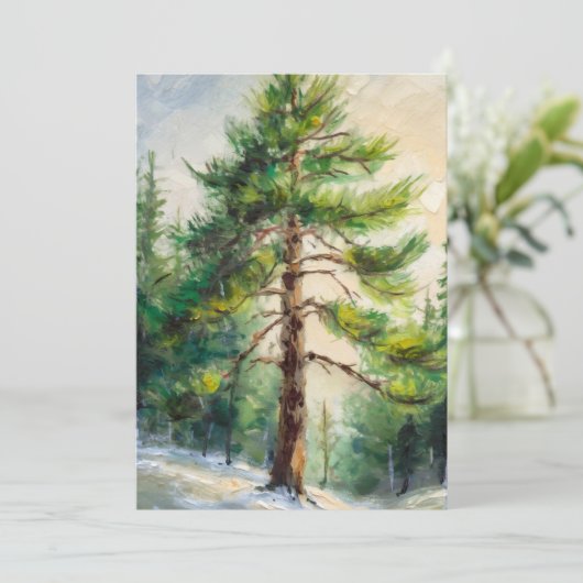 Groene bomen en Natuur Feestdagenkaart (Staand voorkant)