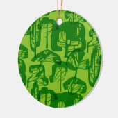 Groene bomen keramisch ornament (Links)
