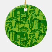 Groene bomen keramisch ornament (Achterkant)