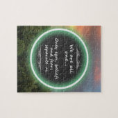 Groene bomen met citaat legpuzzel (Horizontaal)