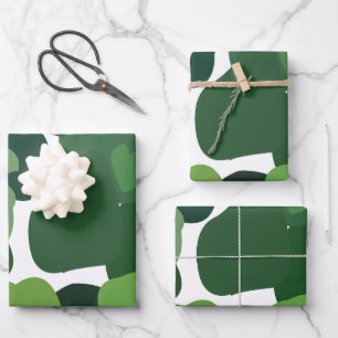 Groene bomen Modern tropisch regenwoud patroon Inpakpapier Vel