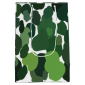 Groene bomen Modern tropisch regenwoud patroon Medium Cadeauzakje (Achterkant)