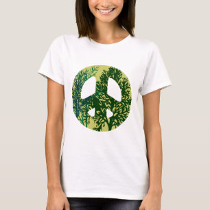 Groene bomen Vredesbord T-shirt