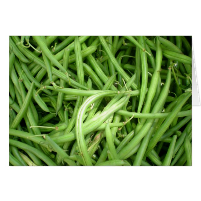 Groene bonen blanco kaart (Voorkant Horizontaal)