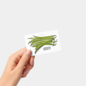 Groene bonen cartoon illustratie badge (Handheld)
