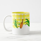 Groene bonen en frituurpannen Retro Coffee Mok (Links)