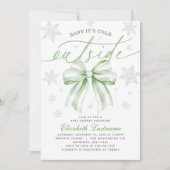 Groene Boog Baby Het is Koud Buiten Winter Baby Sh Kaart (Voorkant)