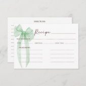 Groene Boog Bruidsfeest Recept Informatiekaartje (Voorkant / Achterkant)
