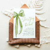 Groene boog Ze bindt de knoop Vrijgezellenfeest Kaart