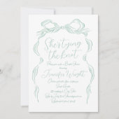 Groene boog Ze bindt de knoop Vrijgezellenfeest Kaart (Voorkant)