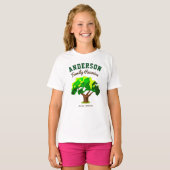 Groene Boom aangepaste gezinshereniging T-shirt (Voorkant volledig)