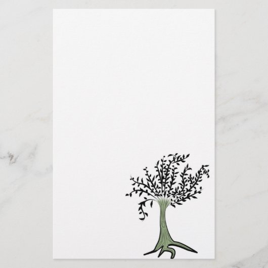 Groene boom briefpapier (Voorkant)