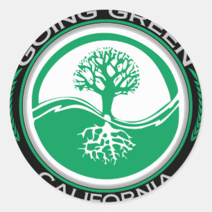 Groene Boom Californië Ronde Sticker
