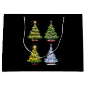 Groene Boom Kerstvakantie Winter Groot Cadeauzakje (Voorkant)