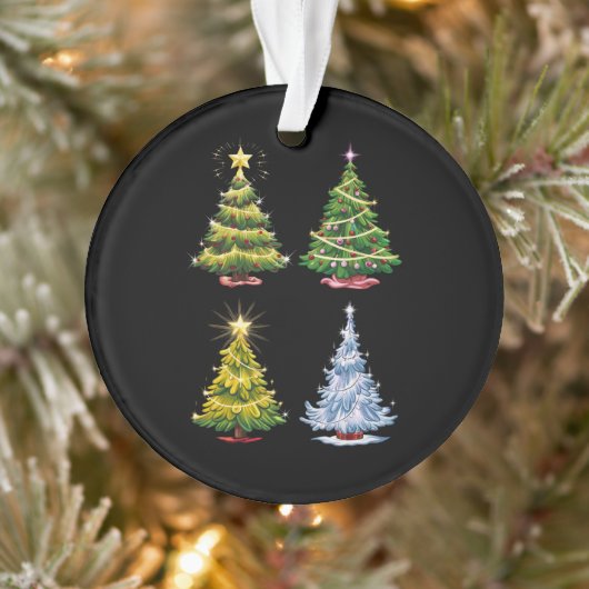 Groene Boom Kerstvakantie Winter Ornament (Boom)