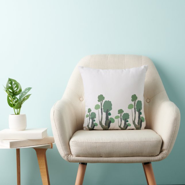 Groene boom kussen (Stoel)