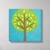 Groene boom met gele bladeren van Chariklia Zarris Canvas Afdruk (Voorkant)