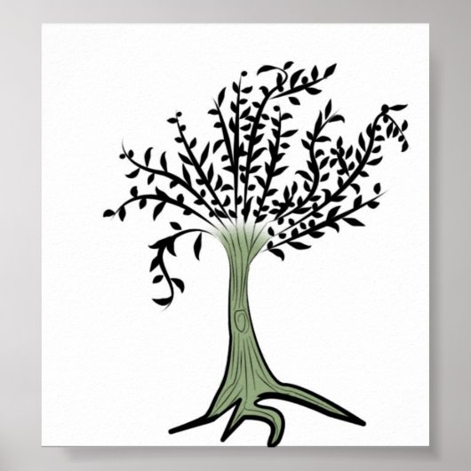 Groene boom poster (Voorkant)