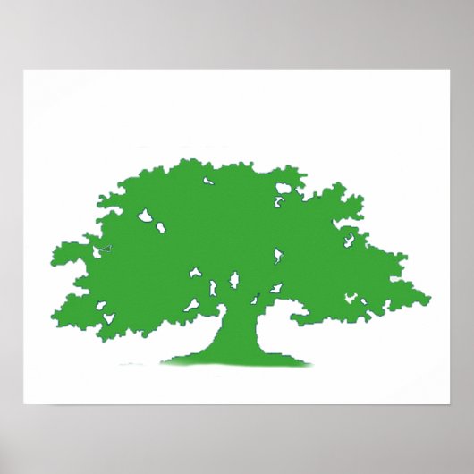 Groene boom poster (Voorkant)