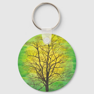 Groene boom sleutelhanger