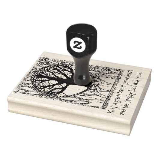 Groene boom spreekwoord stempel (Stempel)