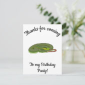 Groene boomadder Gefeliciteerd met je verjaardag Bedankkaart (Staand voorkant)