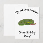 Groene boomadder Gefeliciteerd met je verjaardag  Bedankkaart (Voorkant / Achterkant)