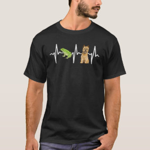Groene boomkikker Caïro Terrier Heartbeat Dog T-shirt