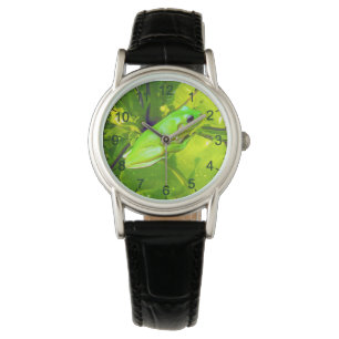 Groene boomkikker, dameslantaarnhorloge horloge