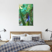 Groene boomkikker op Iris Canvas Afdruk (Insitu (Slaapkamer))