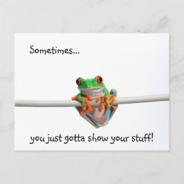 Groene boomkikker - Soms... Briefkaart
