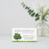 Groene boomlandschapsarchitectuur visitekaartje (Staand voorkant)