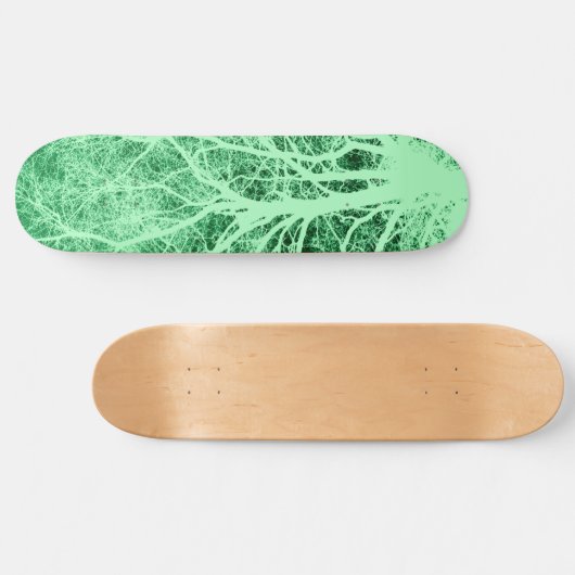 Groene boomsilhouet skateboard (Horizontaal)