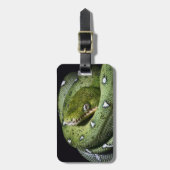 Groene boomslang emerald boa in Bolivia Bagagelabel (Voorkant verticaal)