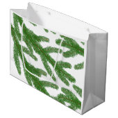 Groene boomtakken groot cadeauzakje (Voorkant Gekanteld)