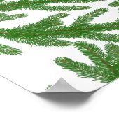 Groene boomtakken poster (Hoek)