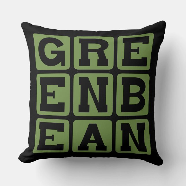 Groene Boon, Groente Kussen (Voorkant)