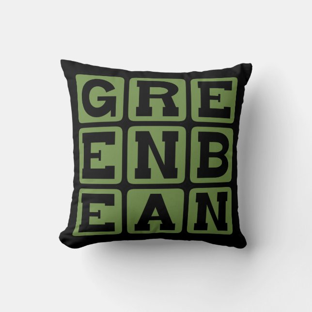 Groene Boon, Groente Kussen (Voorkant)