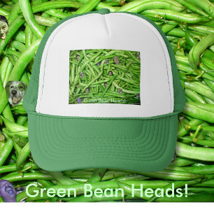 Groene Boon Hoofden Grappige Foto Tuin Gezichten Trucker Pet