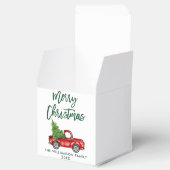 Groene borstel Script Merry Christmas  Truck Bedankdoosjes (Geopend)