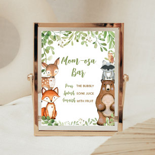 Groene Bos Baby Shower Moeder Osa Bar Bord Poster