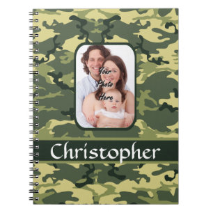 Groene bos camouflage notitieboek