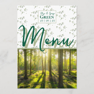 Groene bos thema menu