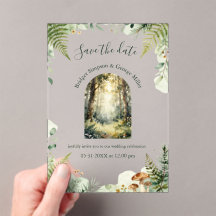 groene bos waterverf boho bruiloft