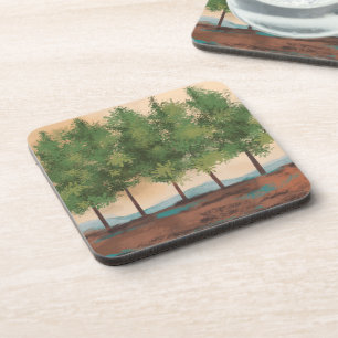 Groene Bosbomen Abstract Landschap Bier Onderzetter