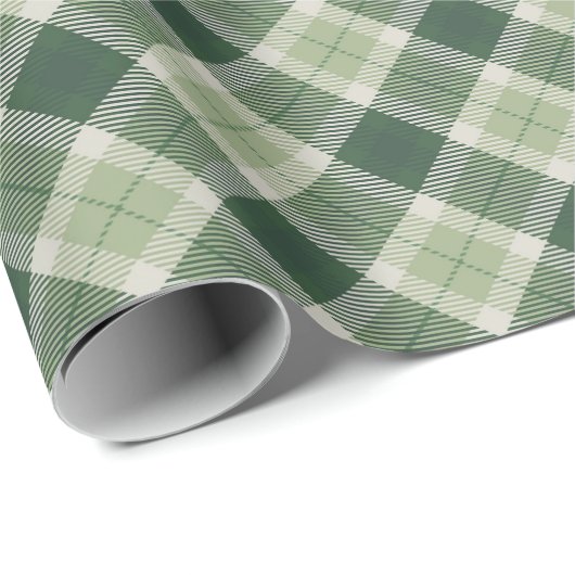 Groene bosplaid cadeaupapier (Rol Hoek)