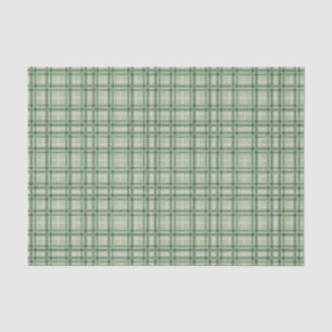 Groene bosplaid tissuepapier