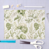 -groene botanisch tissuepapier (Craft)
