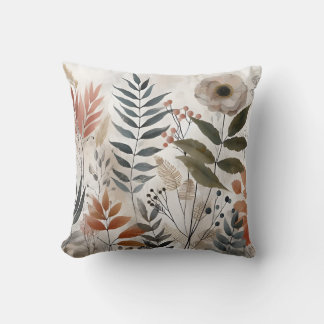 Groene Botanische abstracte Bloemen Inspiratie Kussen