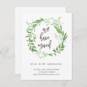 Groene botanische bladeren Bewegende Aankondiging (Voorkant / Achterkant)